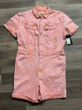 Lee Vintage Modern Union-Alls Denim Romper in Persimmon Acid Wash